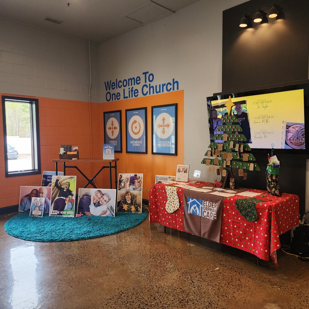 EOC Branches of Hope Christmas display at One Life Church